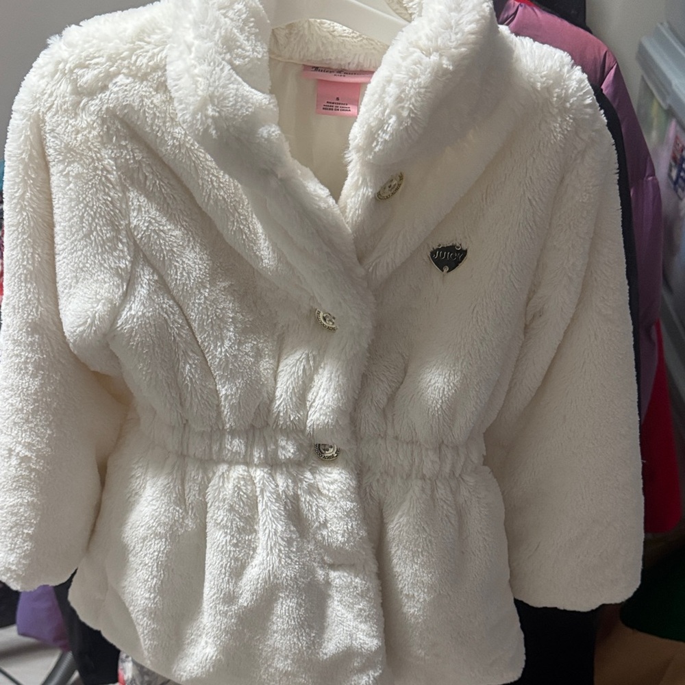 Juicy Couture Cream Fleece Kids Puffer Jacket